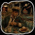 HAUZE Celestial Salesman Diner Sticker