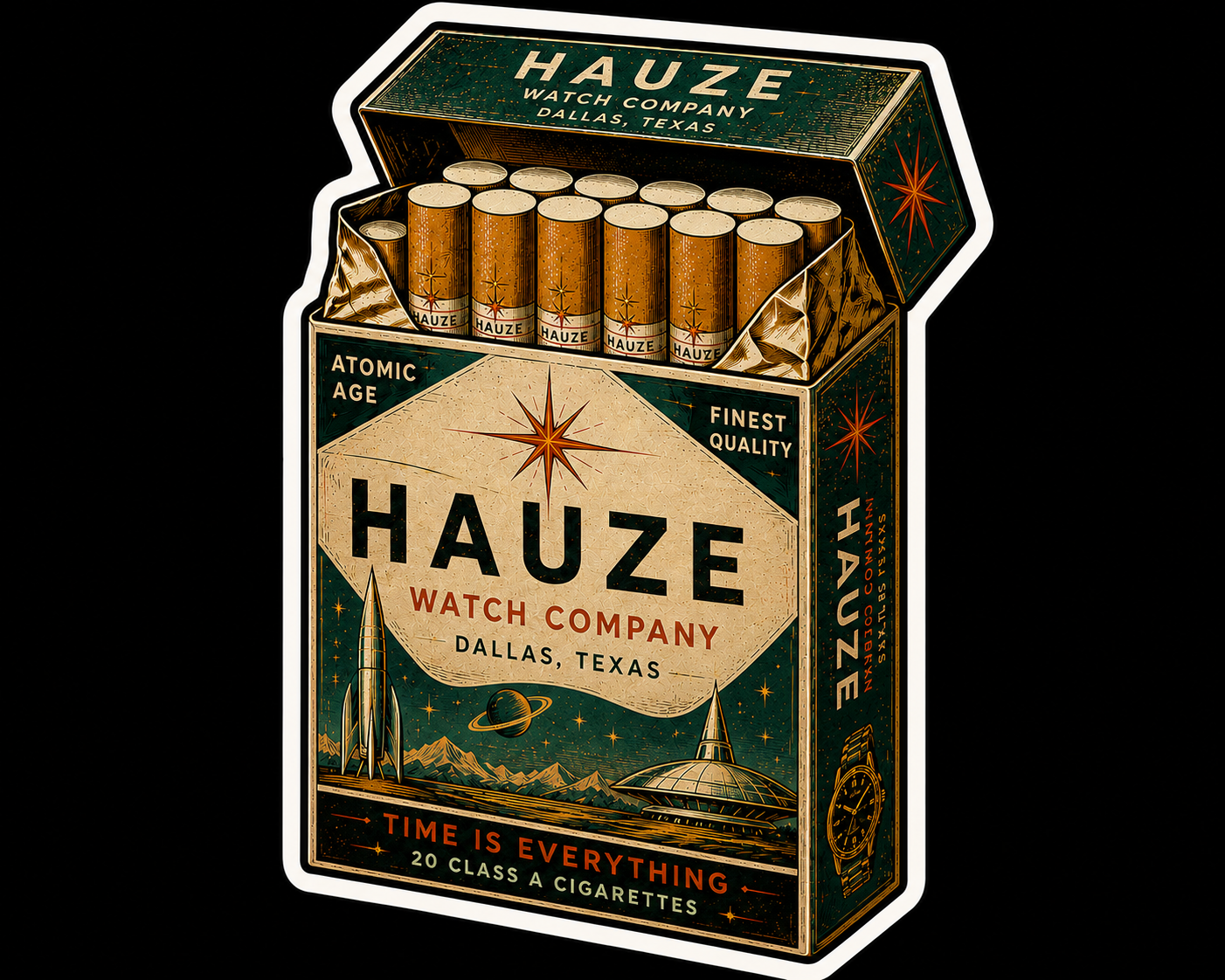 HAUZE Atomic Cigarettes Sticker
